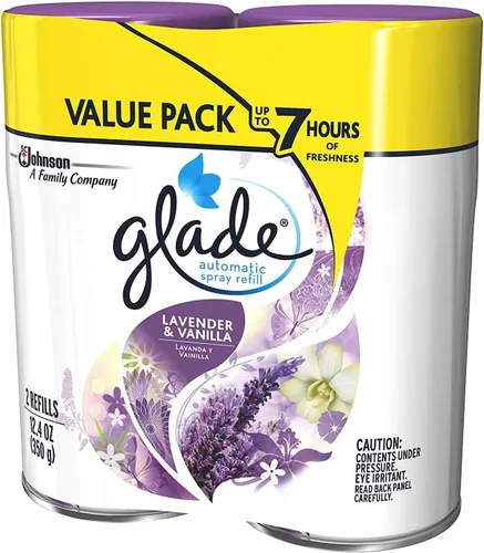 Vista 3 de Glade Recambio automático en aerosol, lavanda y vainilla, 6.2 onzas, (paquete de 6)