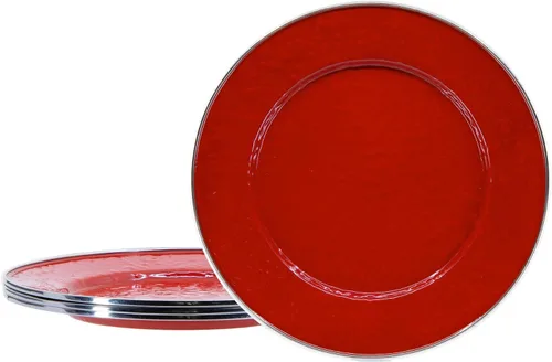 Vista 10 de Golden Rabbit Platos llanos esmaltados, 10.5 pulgadas, americana, juego de 4 Set of 4 Plates, 10.5 inch