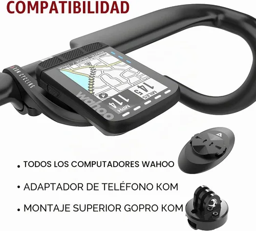 Vista 6 de KOM Cycling Wahoo Elemnt - Soporte compatible con múltiples computadoras Wahoo, incluyendo Wahoo Elemnt Bolt, Elemnt Roam, Elemnt Mini y Elemnt