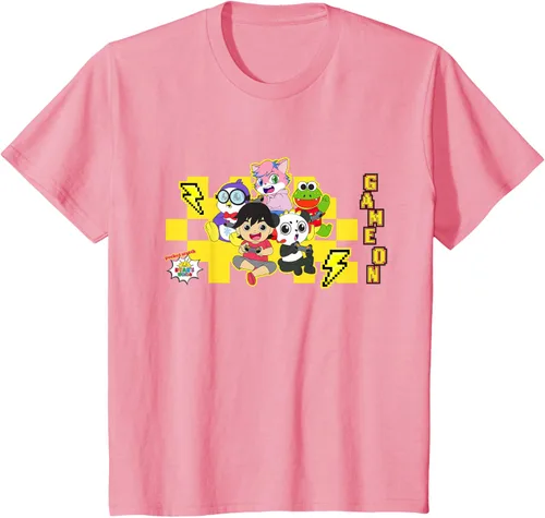 Vista 39 de Ryan's World Game On Characters Camiseta, Negro, S
