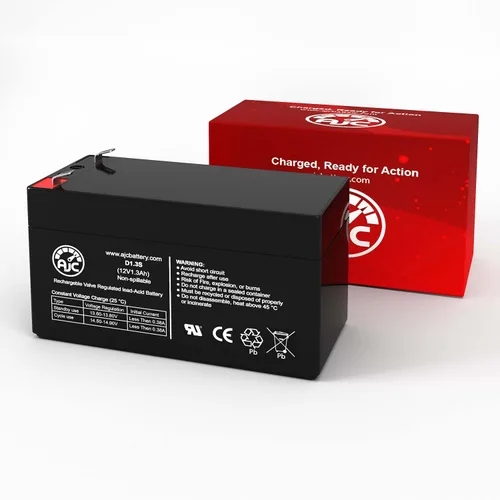Vista 2 de AJC Batería compatible con Enersys NP1.2-12 12V 1.3Ah Batería de plomo ácido sellada