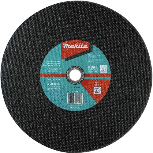Vista 2 de Makita B-57598-5 Rueda de corte abrasivo de 14" x 1" x 3/32", 5/Pk