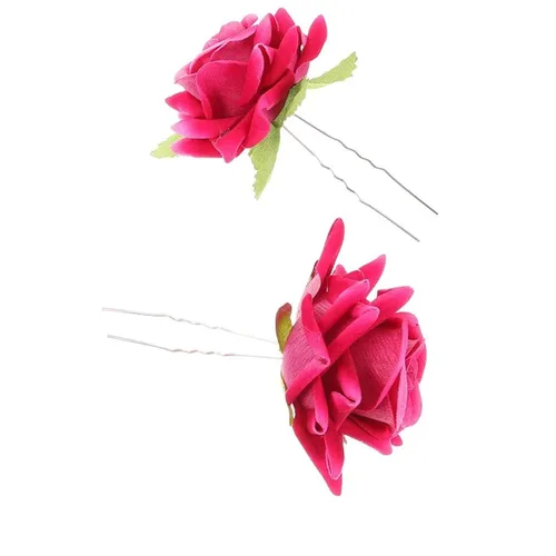 Vista 4 de 4 horquillas rosas para mujer, broche de rosa nupcial, pinzas florales para boda, para mujer, niña, fiesta, boda (negro)
