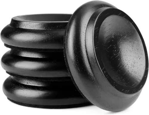Vista 12 de 4 piezas de tazas de ruedas de piano vertical de madera maciza, tazas de ruedas para muebles, tazas de ruedas con almohadillas de fieltro