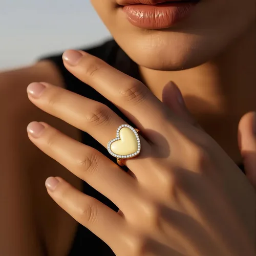 Vista 3 de SUPHELPU Anillo de medallón personalizado con imagen en el interior, anillos de fotos personalizados para mujeres, anillo conmemorativo grabado