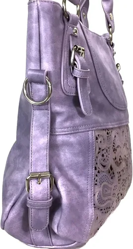 Vista 3 de Zzfab Laser Cut Hobo Bag Doble Manijas Bolso Grande