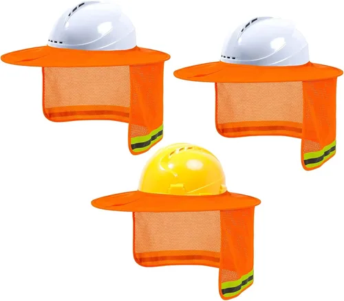 Vista 17 de TCCFCCT Parasol para sombrero duro, escudo de cuello de ala completa, 2 paquetes, casco duro no incluido