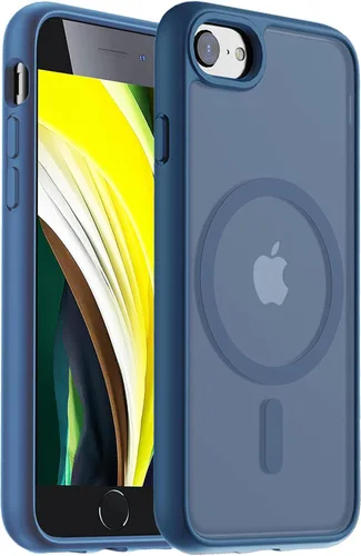 Vista 29 de Hualele - Funda magnética para iPhone 13 Pro, compatible con MagSafe, grado militar, a prueba de caídas, translúcida mate, parte trasera dura, borde
