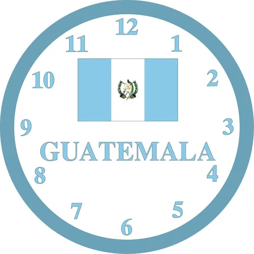Vista 2 de CafePress Reloj de pared con bandera de Guatemala de 10 pulgadas para sala de estar, cocina u oficina