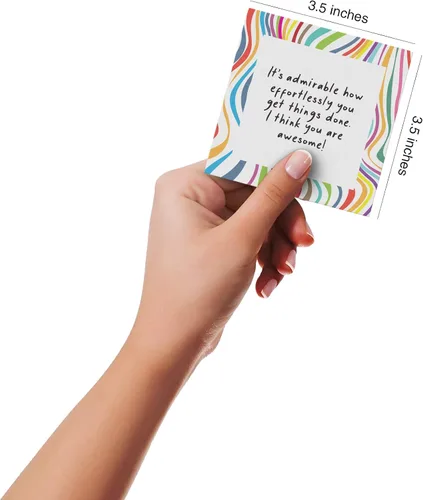 Vista 3 de Dessie 60 tarjetas inspiracionales con sobres de 3.5 x 3.5. Sellos "Eres Increíble" para reconocimiento, aliento, gratitud, afirmaciones positivas