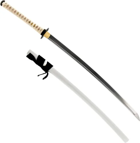 Vista 14 de HMS Samurai Katana Sword, Practical, Hand Forged, 1045 Carbon Steel, Heat Tempered/Clay Tempered, Full Tang, Sharp, Scabbard Katana 842