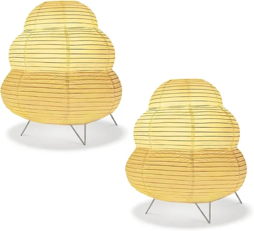 Vista 10 de YY YEARCHY Lámpara de mesa de papel globo con pilas de 7.8 pulgadas