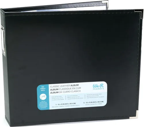 Vista 13 de We R Memory Keepers Álbum de fotos de 12x12 Aqua, Protege recuerdos y fotos, Piel sintética suave y libre de ácidos, Etiqueta decorativa elegante