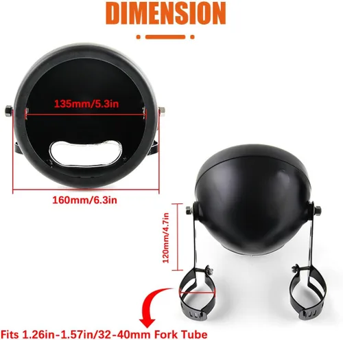 Vista 5 de vosicky 5 3/4 pulgadas 5.75 pulgadas faros delanteros para Harley Davidson, Color Negro.