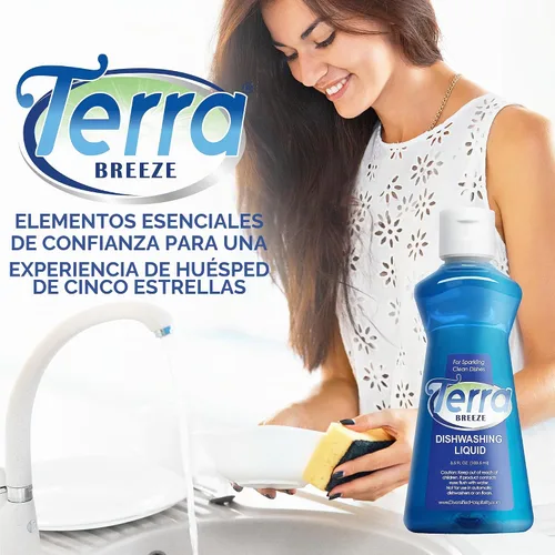 Vista 6 de 1-Shoppe All-in-Kit Terra Breeze Hotel - Jabón para platos, 3.5 onzas, 36