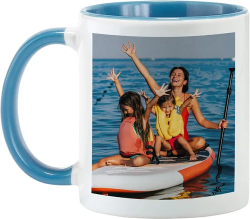 Vista 20 de Let's Make Memories Taza con fotos personalizada, taza de café personalizada, tu foto o obra de arte de niños, para ella, cumpleaños, para mamá