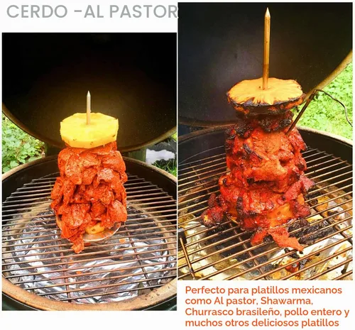 Vista 6 de Parrilla de brocheta vertical - Barbacoa brasileña vertical extraíble