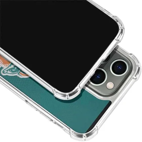 Vista 2 de Skinit Funda transparente compatible con iPhone 14 Pro Max, diseño vintage de Miami Dolphins con licencia oficial de la NFL