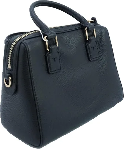Vista 3 de Tory Burch 87899 Thea Mini cartera de tela negra con hardware dorado para mujer, Negro
