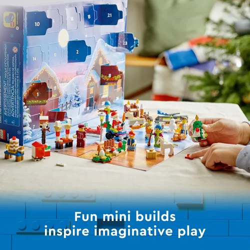 Vista 3 de LEGO City - Calendario de Adviento 2022 (60352) - Juego de juguetes de construcción para niños, niños y niñas a partir de 5 años; incluye un tapete