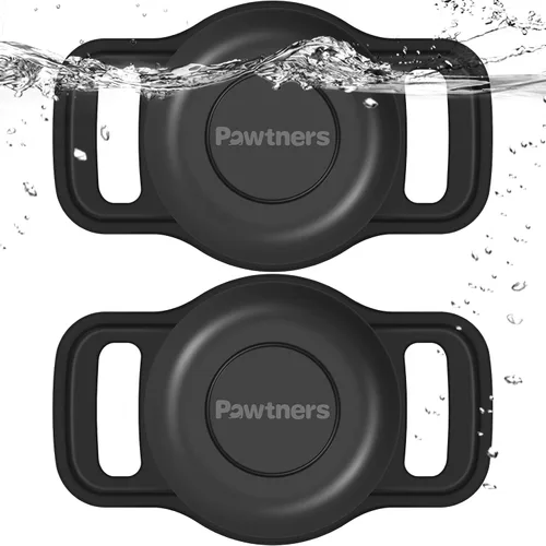 Vista 8 de Soporte para collar de perro: Paquete de 2 soportes de silicona suave para perros y gatos, funda protectora resistente para rastreador de perros