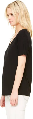 Vista 4 de Bella Canvas Bella 8815 - Camiseta básica con cuello en V para mujer 8815, Negro