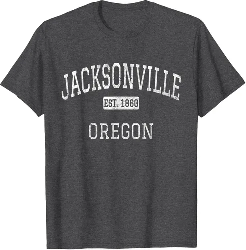 Vista 31 de Jacksonville Oregon OR - Camiseta vintage, Negro
