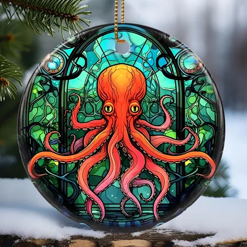 Vista 19 de Touber Adorno Navideño, Adorno de Navidad, Idea de Regalo de Vacaciones, Recuerdo Familiar, Cerámica Redonda, Intercambio de Regalos, Idea de Abeja