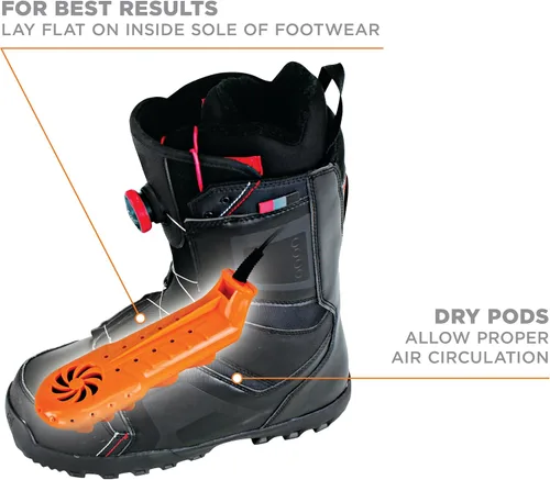 Vista 2 de DryGuy Travel Dry DX - Secador de botas y secador de zapatos, naranja y negro