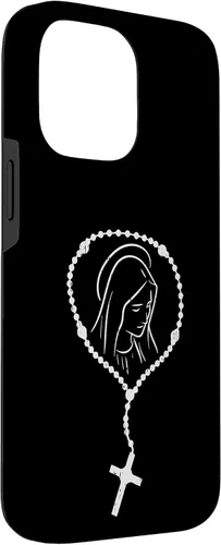 Vista 57 de iPhone 16 Rosario Virgen María Dios Jesús Fe Religioso Católico Estuche de Regalo