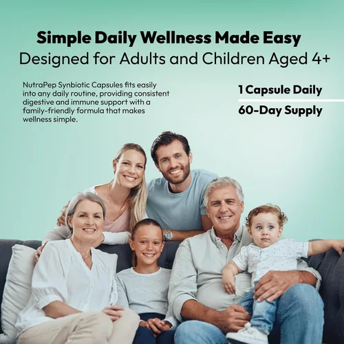Vista 6 de NutraPep Synbiotics probiótico prebiótico posbiótico – Apoyo diario para la salud intestinal con pre Pro y post bióticos para hombres y mujeres
