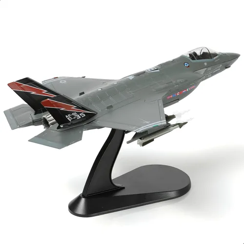 Vista 8 de NUOTIE 1/72 F-35A Lighting II Avión de combate Modelo de avión de combate Fuerza Aérea de los Estados Unidos AF-01 avión fundido a presión