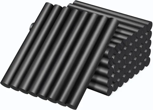 Vista 20 de Manarty Barra de pegamento termofusible roja ladrillo, 48 unidades de 0.27" de diámetro x 4" de largo, barras de pegamento termofusible mini de Rojo
