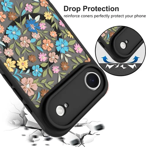 Vista 37 de KANGHAR - Funda compatible con iPhone 11, diseño de leopardo negro, textura de neumático antideslizante, a prueba de golpes, funda protectora