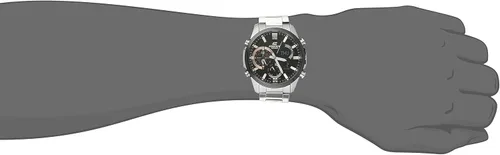 Vista 2 de Casio Edifice Reloj de cuarzo para hombre con correa de acero inoxidable, plateado, 11 (Modelo ERA-500DB-1ACR)