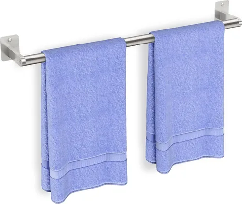 Vista 10 de Toallero de baño, toallero de 24 pulgadas para montaje en pared de baño, organizador de toallas de mano resistente, barra de toalla moderna