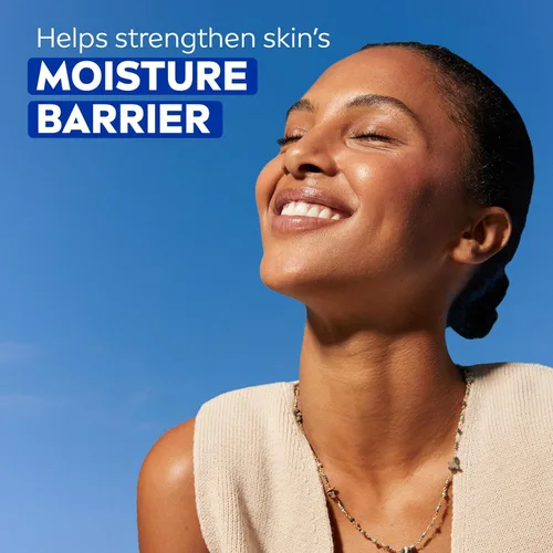 Vista 5 de NIVEA Crema hidratante para el cuerpo, la cara y las manos, fórmula alemana, rica crema hidratante corporal con provitamina B5, lata de 8.4 onzas