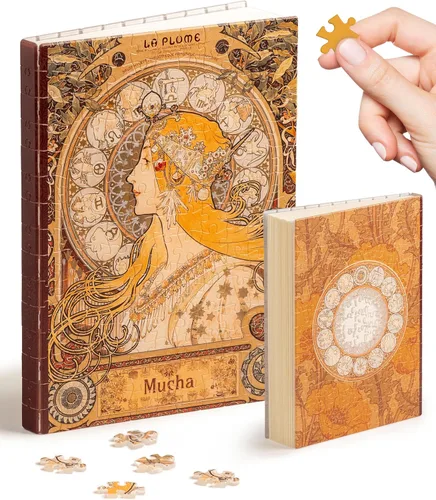Vista 18 de PieceRelax Diario de rompecabezas 3D A5 para adultos, cubierta de plástico para libro de rompecabezas de 300 piezas (incluye cuaderno), Alphonse