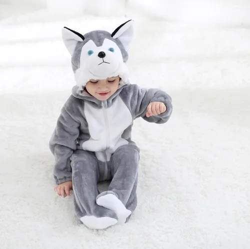 Vista 7 de Eadrioss Cute Animal Costume for Toddler Baby Girl Boy Christmas Costume Fuzzy Warm Fall Winter Clothes Christmas Gifts
