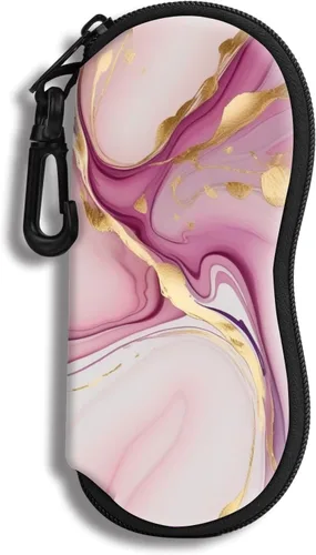 Vista 48 de Hion Sunglasses Case Ultra Light Neoprene Zipper Eyeglass Soft Case with Belt Clip