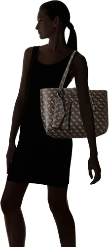Vista 7 de GUESS Bolso Eco Brenton, Marrón Multicolor