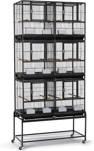 Vista 10 de Prevue Pet Products Deluxe Divided Breeder Cage - Black
