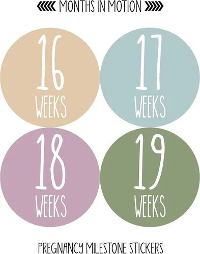 Vista 3 de Adhesivo semanal para el crecimiento del embarazo, de semana a semana, embarazada, esperando fotos, recuerdo de maternidad, panza de bebé