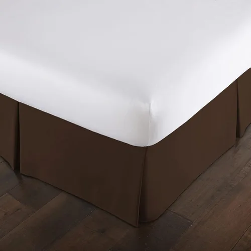 Vista 16 de Southshore Fine Linens VILANO Springs faldón para cama plisada, 15 pulgadas, Microfibra, Blanco brillante, gemelo