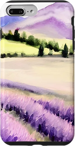 Vista 9 de Funda para iPhone 14 lavanda púrpura flor Francia Provenza acuarela