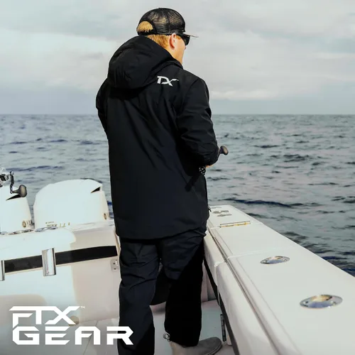 Vista 3 de FROGG TOGGS Chaqueta de pesca FTX Armor Premium impermeable para hombre Azul océano