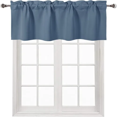 Vista 46 de DWCN Cenefa para ventana de cocina, con bolsillo para barra, para ventana, sala de estar/sótano, 36 x 16 pulgadas de largo, 1 panel, beige