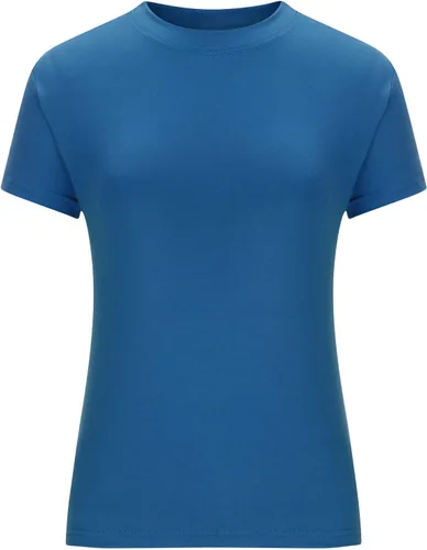 Vista 6 de Camisetas cortas básicas para mujer, estilo casual, para salir, a la moda, ajustadas, de manga corta, ajustadas, para adolescentes, niñas, lindas