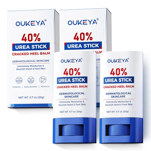 Vista 9 de OUKEYA Crema de urea 40 por ciento. Barra de crema de urea para pies y manos para talón agrietado seco, agrietado, evitar la congelación, loción