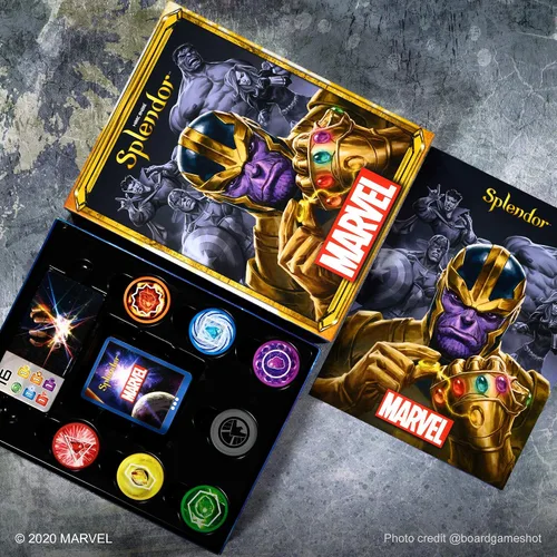 Vista 6 de Asmodee Juego de mesa Marvel Splendor: une héroes y gemas en una aventura de estrategia épica, juego familiar para niños y adultos, a partir de 10